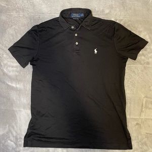 Black polo shirt